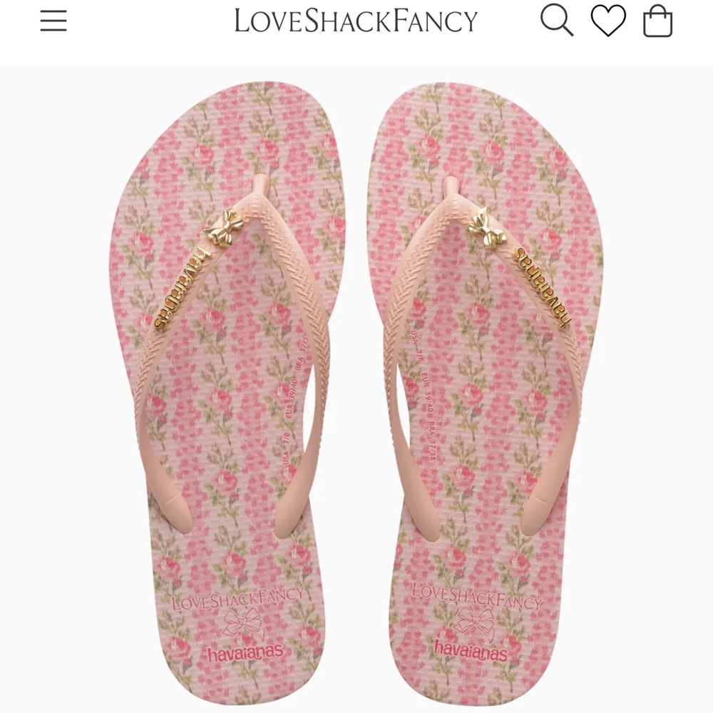 Havaianas Pink Floral Patterned Sandals